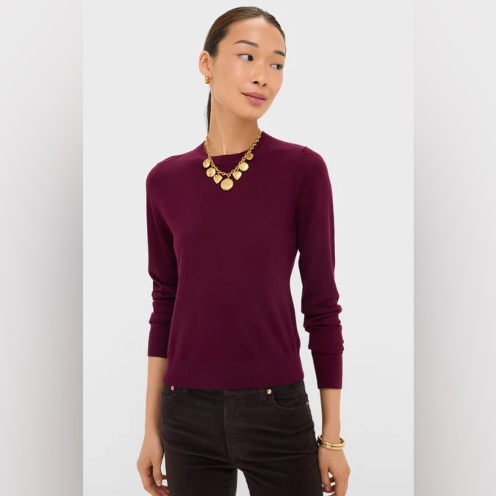 Tuckernuck Winetasting Cashmere Silk Long Sleeve Katie Tee Women’s Size XS NEW